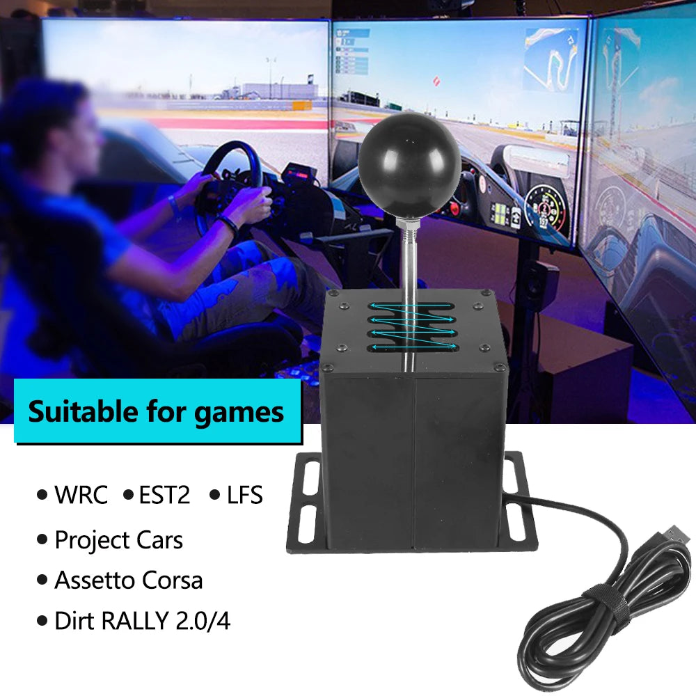 PC USB H Gear Shifter For Logitech G29/G25/G27/G920 For Thrustmaster T300RS/GT For ETS2 Simracing Racing Game Shifter HB-1014