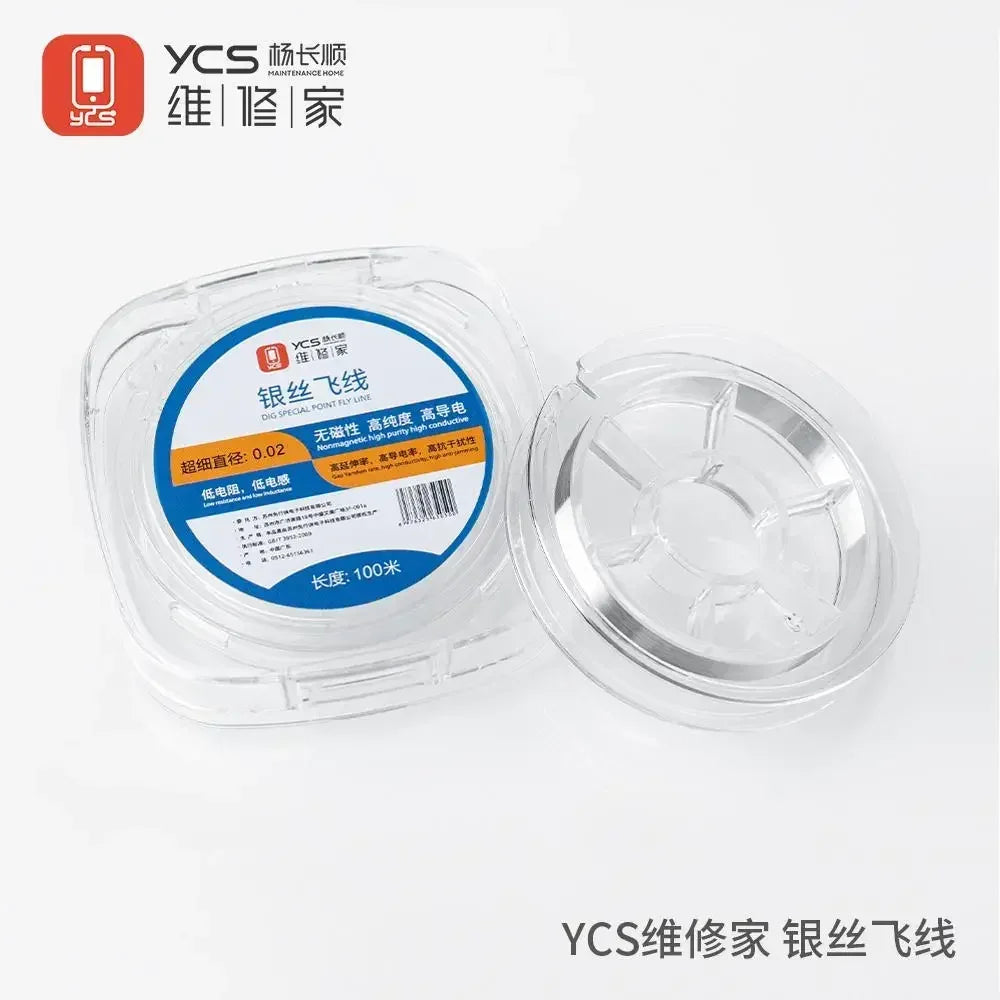 YCS 0.04mmX100m Super fine Copper Link Wire Non Insulated Mobile Phone PCB Repair Jumper Wire For Motherboard PCB Welding Repair