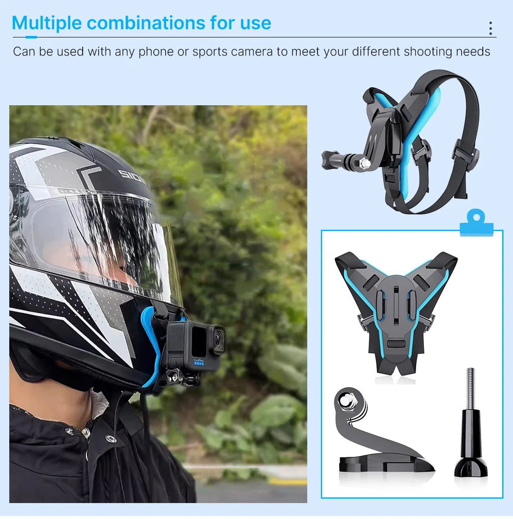 Motorcycle Helmet Phone Stand Mount Holder For GoPro Hero Insta360 Action Sports Camera Holder Motorcycle Camera Accessories