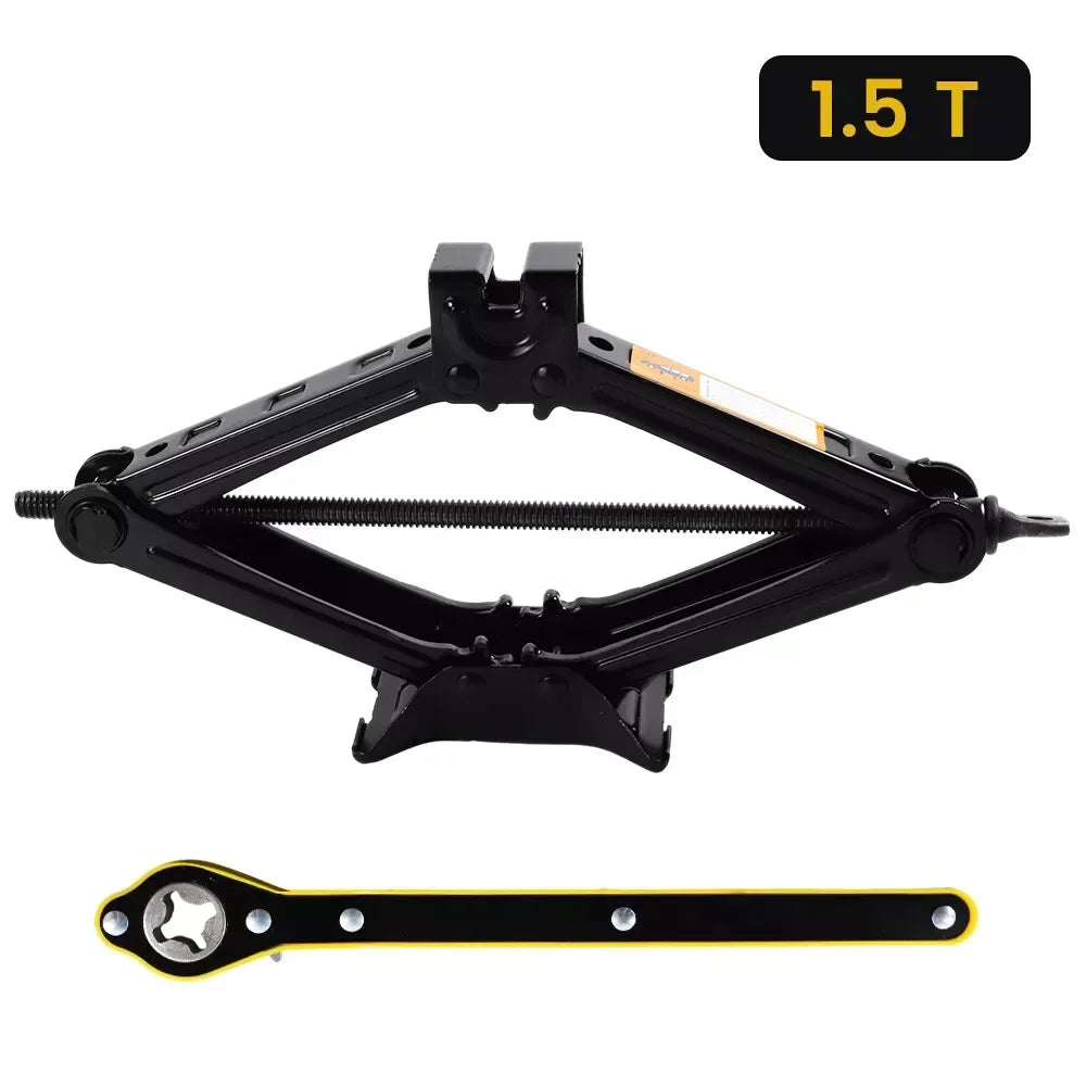1.5T car jacks Manual Lift Jack Car Repair Tool Lifting Tool with Labor-saving Ratchet Wrench Foldable Jack for Car