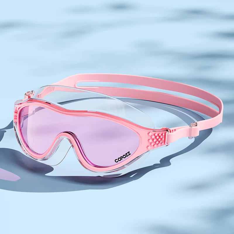 Big Frame Professional Swimming Waterproof Food Grade Silicone Glasses Swim Eyewear Anti-Fog UV Adult Men Women Diving Goggles