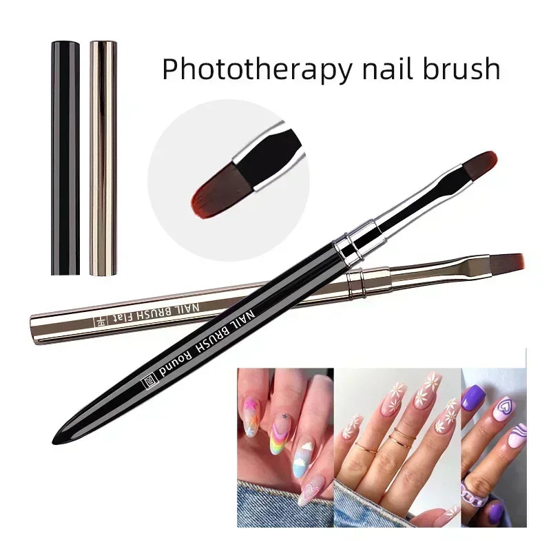 1/2pcs Professionnel Brushes Tools Nail Glue Phototherapy Pen UV Gel Brush Pen Acrylic Nail Art Painting Drawing Brush Manicure
