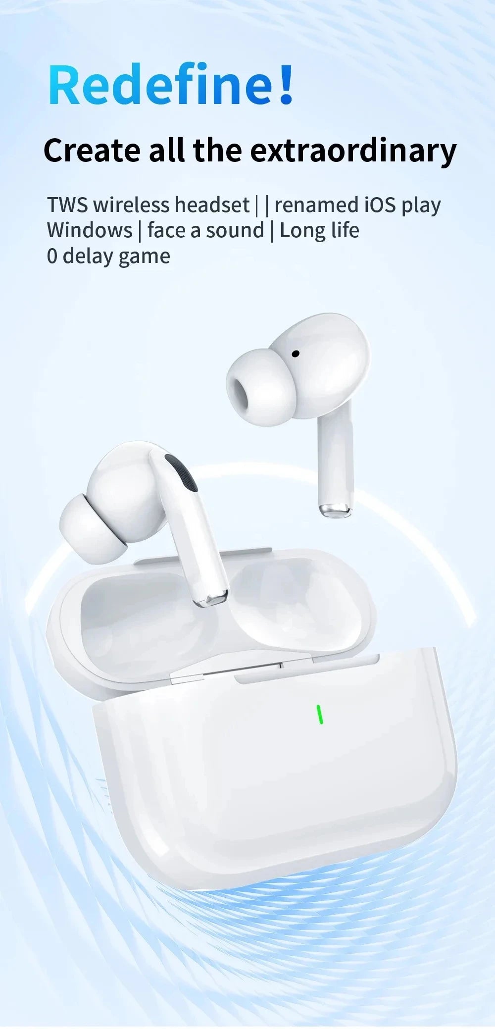Original Air Pro TWS Max Wireless Bluetooth Earphones In Ear Earbuds Sport Noise Cancelling Headset For Android iPhone Headphone