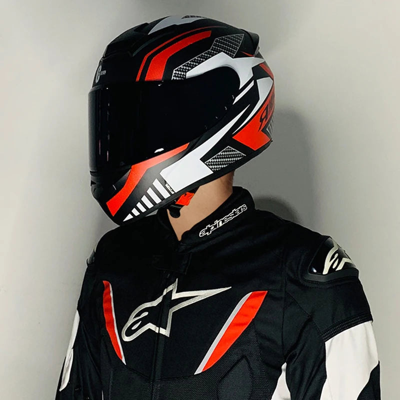 ICE.BEACON 3C certification national standard motorcycle helmet men and women winter personality safety four season rider Blueto