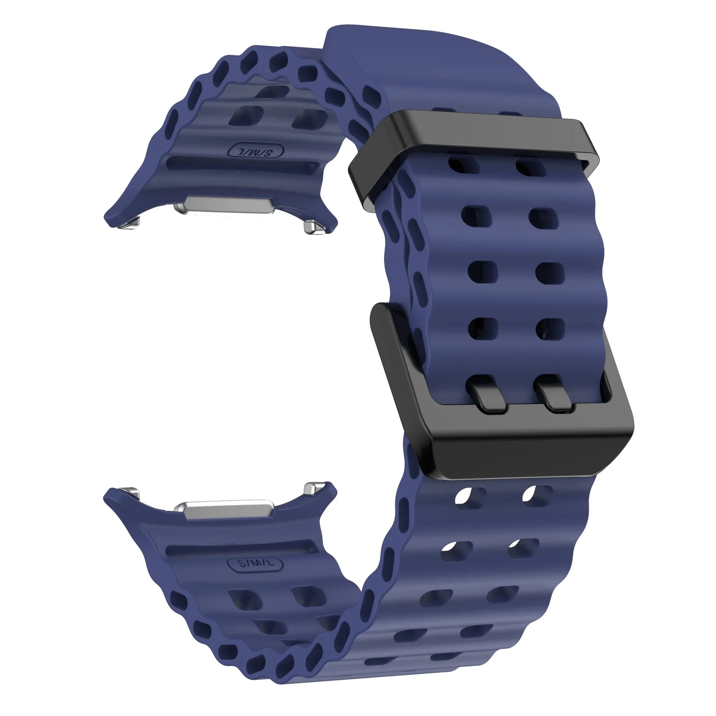 NEW Marine Silicone Strap for Samsung Watch Ultra 47mm Bracelet No Gaps Sport Two-tone Band for Galaxy 7 Ultra Watchband Straps