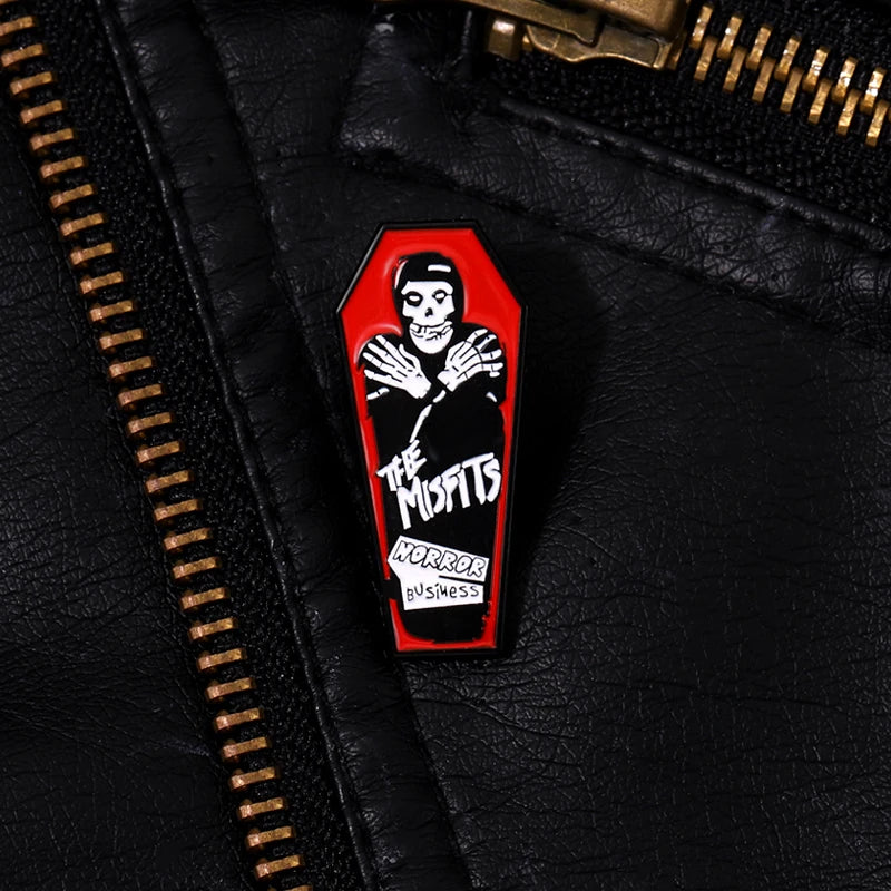 Rock Punk Enamel Pin Music Club Brooch Horror Badge Metal Backpack Sweater Custom Accessories for Fans Friends Jewelry Wholesale