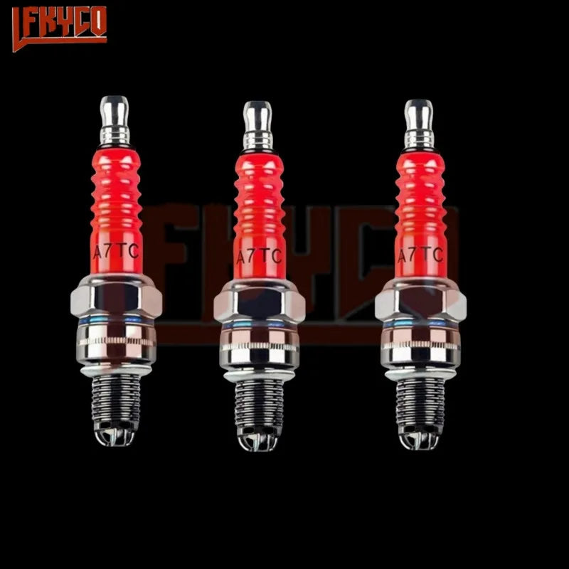 1/2/3/4/5PCS Racing Spark Plug 3 Triple Electrode A7TC D8TC For GY6 CG 50 70 110 125 150CC Motorcycle Atv Scooter Dirt Bike Kart