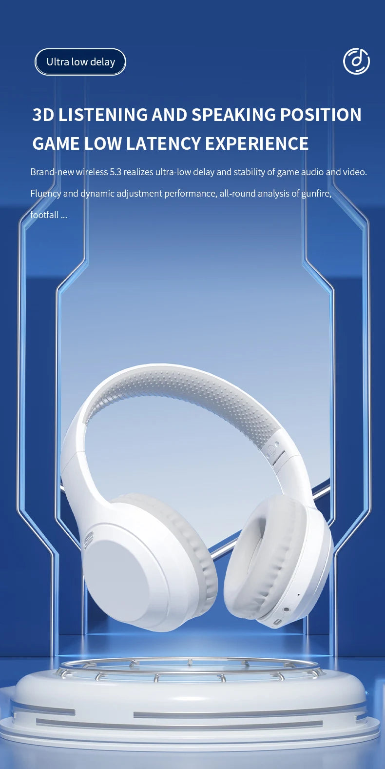 Xiaomi Wireless Headphones Bluetooth5.3 Headphone Foldable Portable 40mm Driver Game Music Over Ear 3D Stereo Headset With Mic
