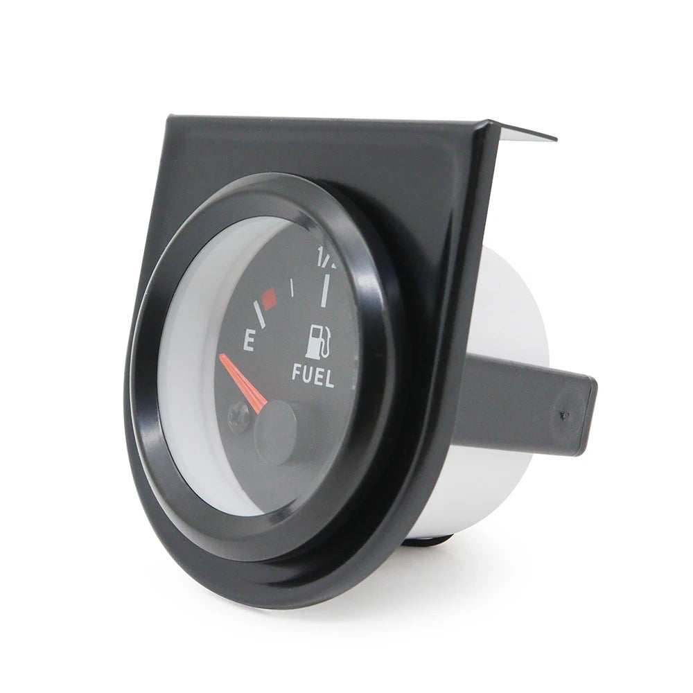 12V 52mm Universal Car Fuel Gauge Fuel Level Gauge Meter High Sensitivity White LED Light Black Rim Automotive Gauges