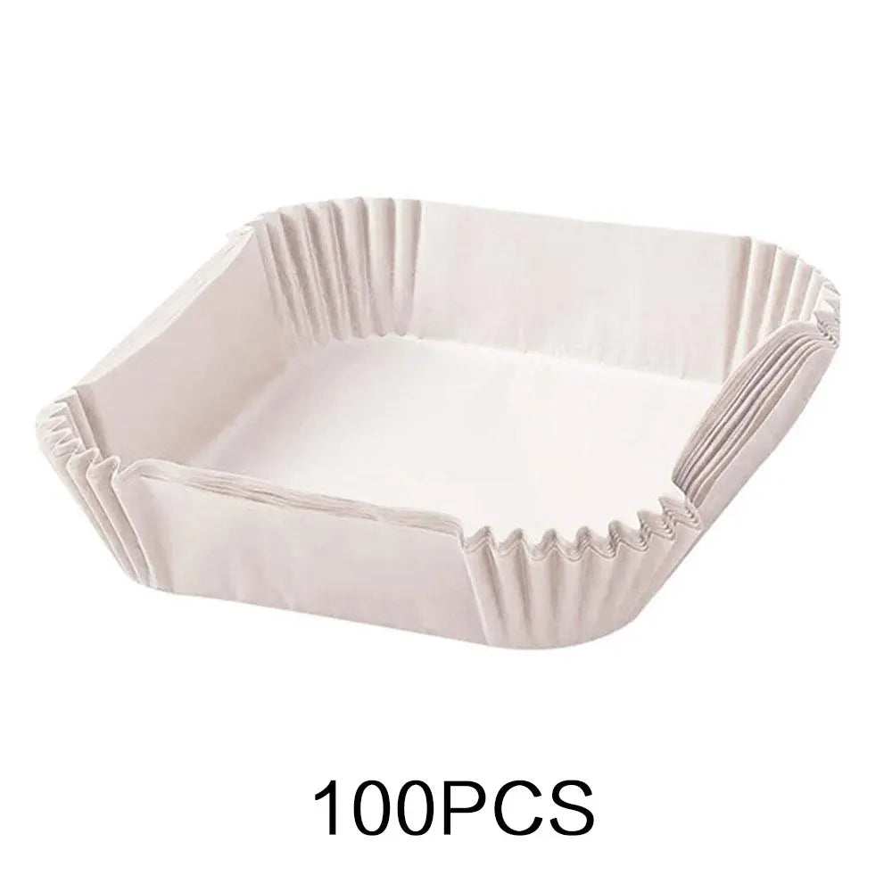 Air Fryer Disposable Paper Liner Oven Paper Square, Grease and Water Proof Non Stick Basket Liners for Baking Cooking