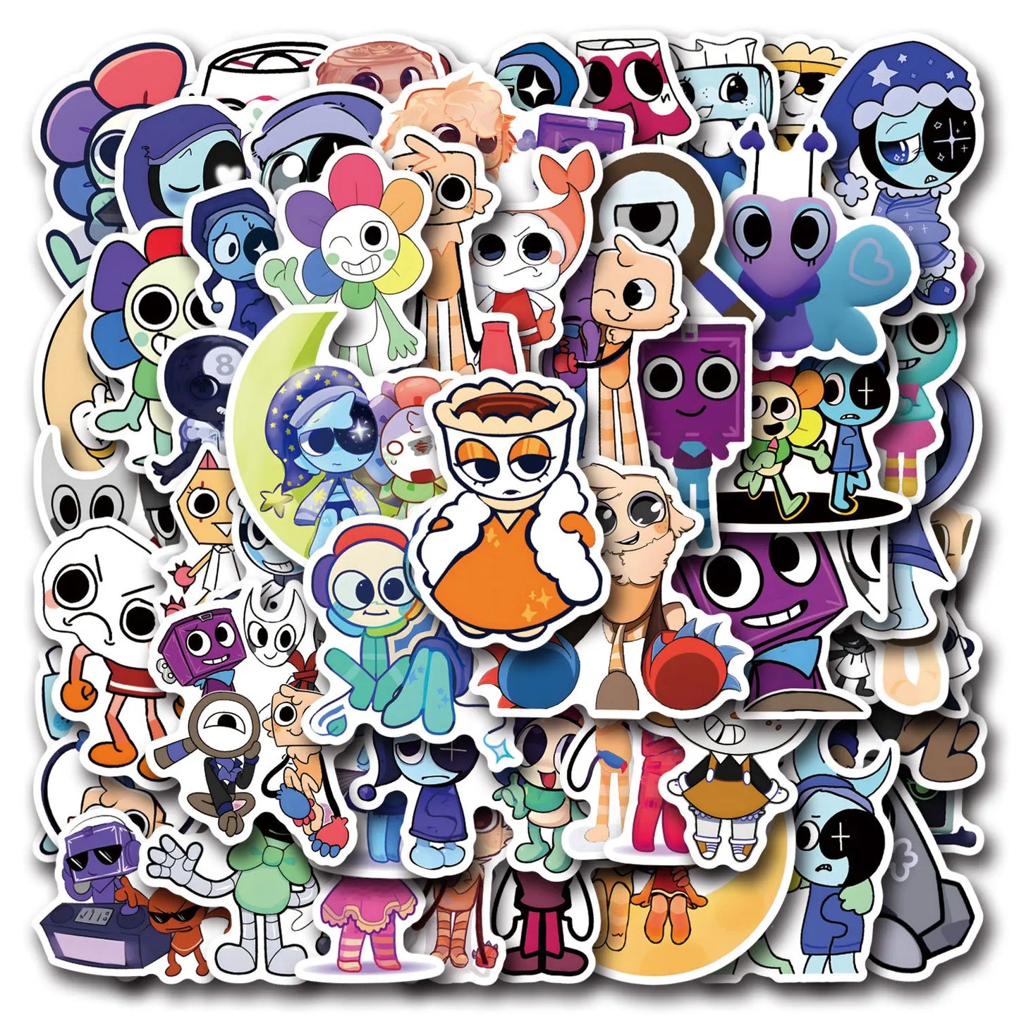 54Pcs Dandys World Stickers Dandy's World DIY Stickers Scrapbooking Phone Luggage Skateboard Waterproof Graffiti Decals