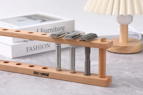 YAQi Beech Wood Razor Holder For Safety Razors