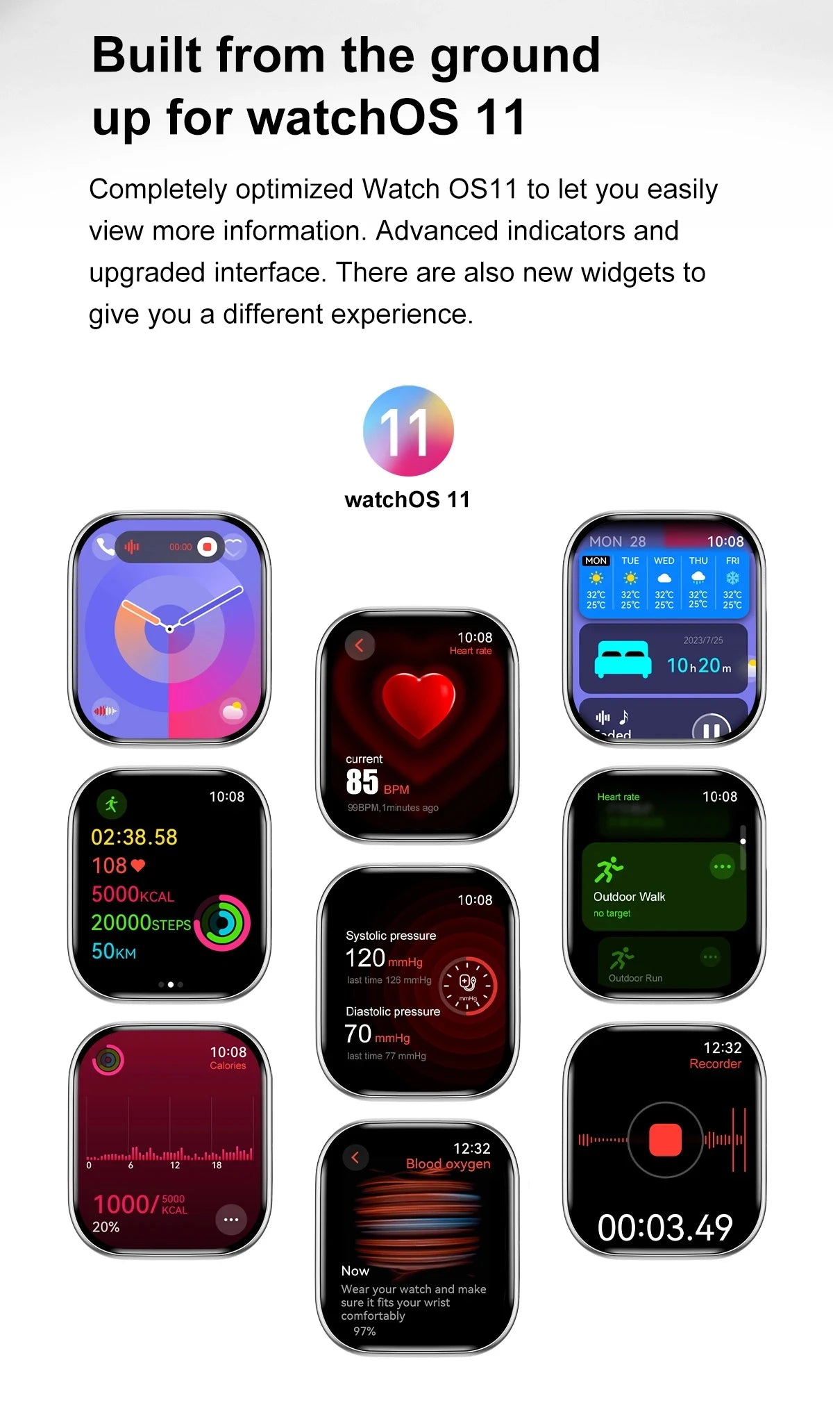 2025 Series 10 Watch 10 GPS Smart Watch Memory Music Video Bluetooth Call Heart Rate Waterproof NFC Smartwatch For Android IOS
