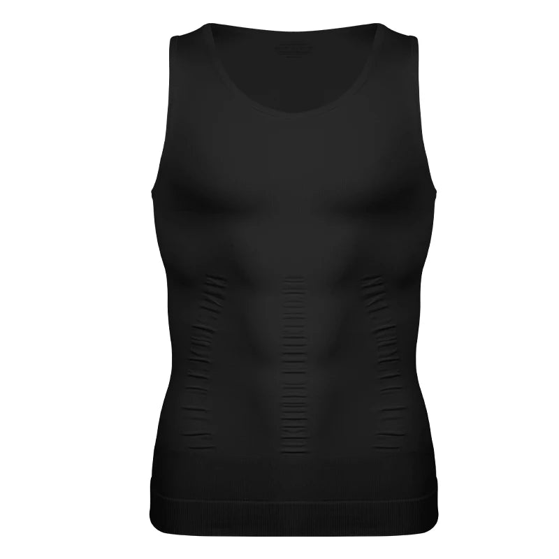 Men's Slimming Shaper Vest Elastic Body Shapewear Compression Abdominal No Sleeves Vest Breathable Fitness Sport Shaping Shirt