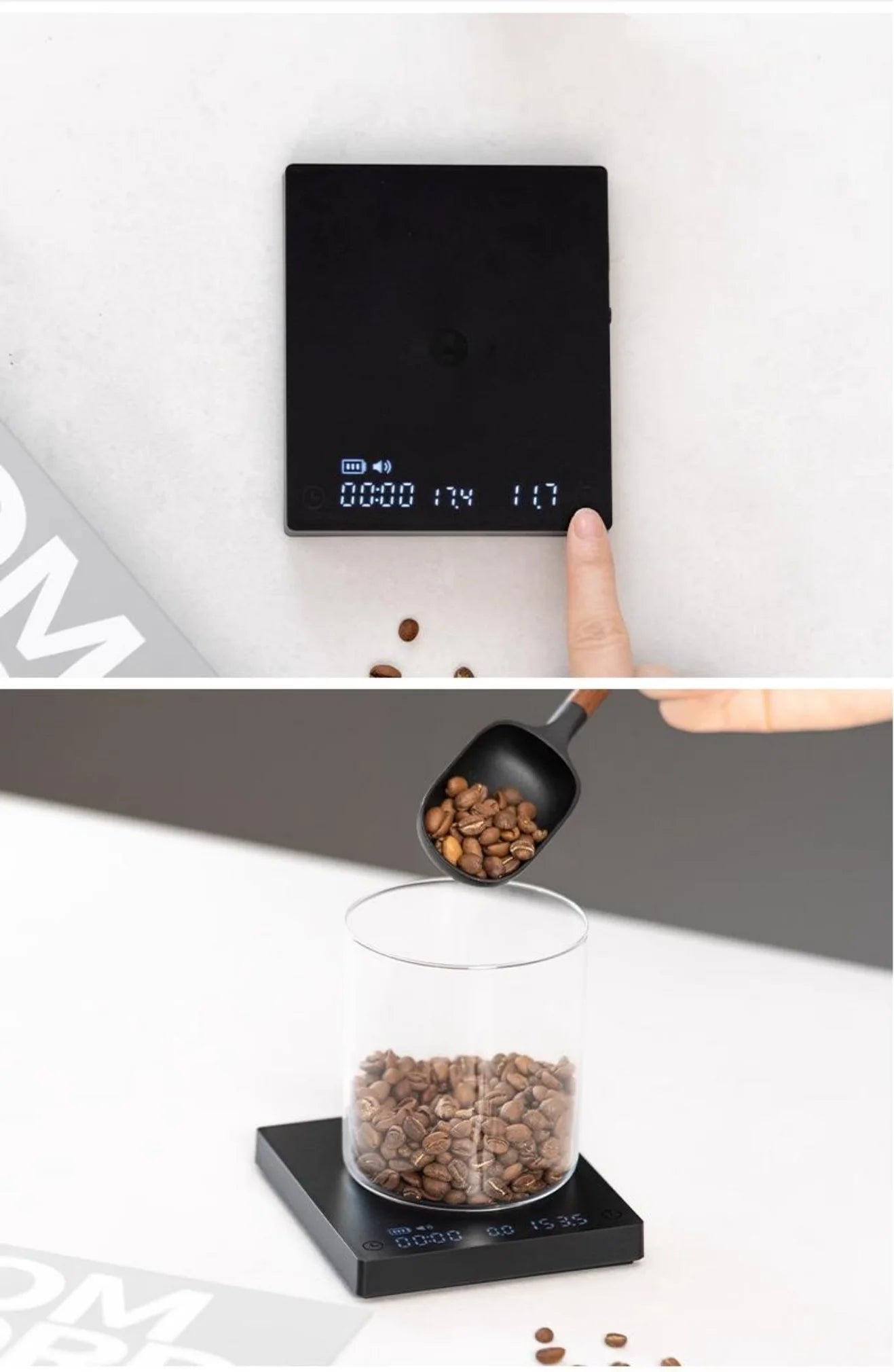 TIMEMORE Store Black Mirror Mini New Espresso Coffee Food Kitchen Scale With Time USB Light Weight Digital Scale