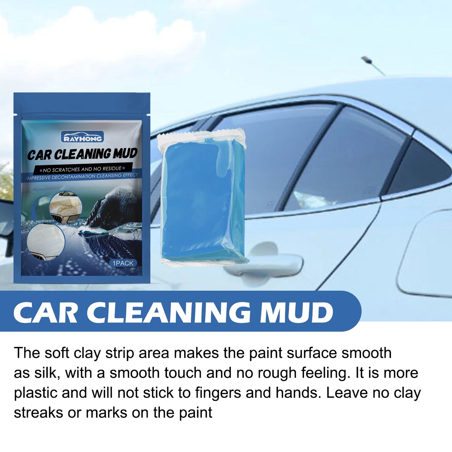 Car Cleaning Clay Bar Multipurpose Auto Paint Detailing Cleaning Magic Mud Car Stain Dust Remover Polishing Clay Car Maintenance
