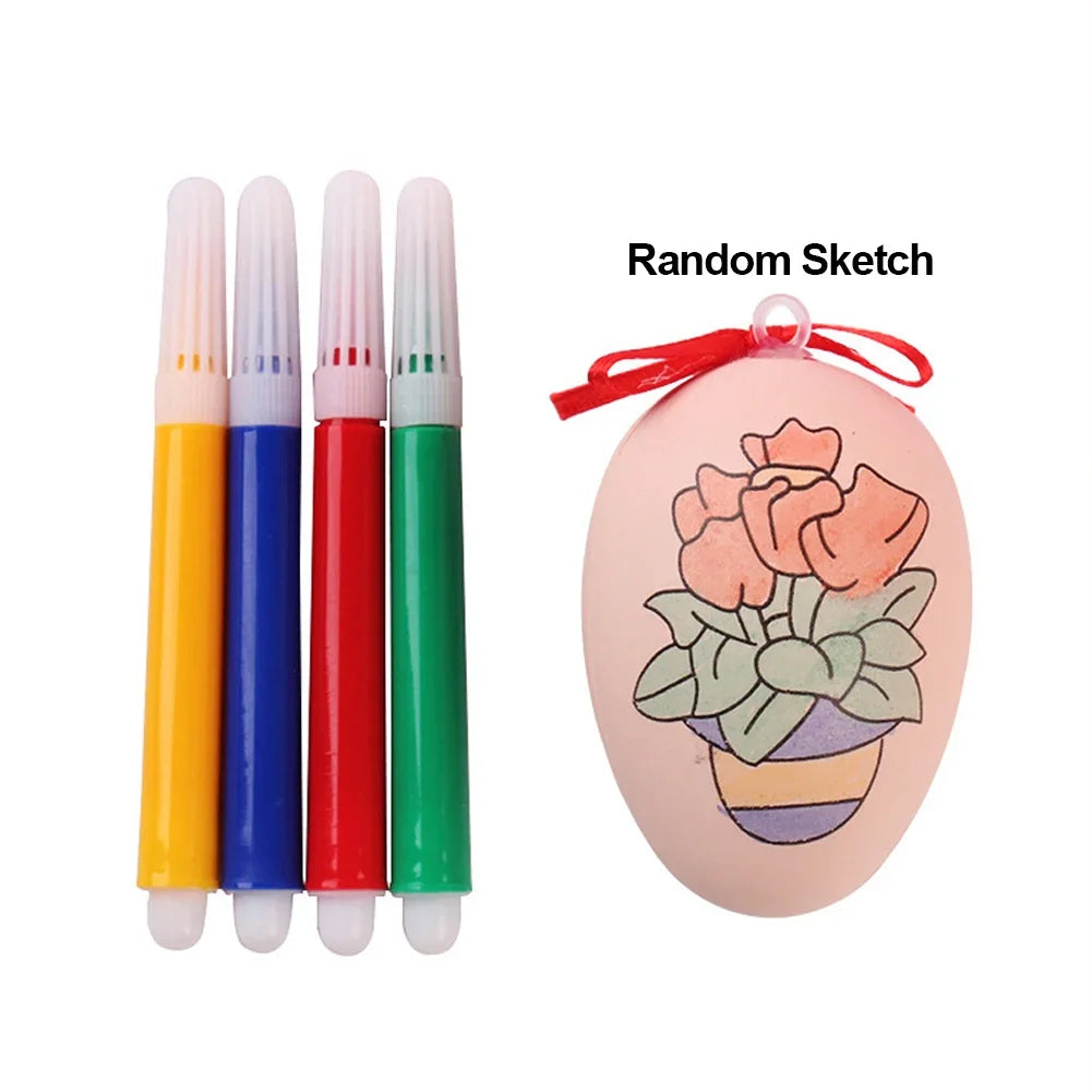 12Pcs Easter Egg Tree Pedant Foam Eggs Hanging Ornaments Easter Home Decoration 2024 Holiday Party Supplies Kids Gifts