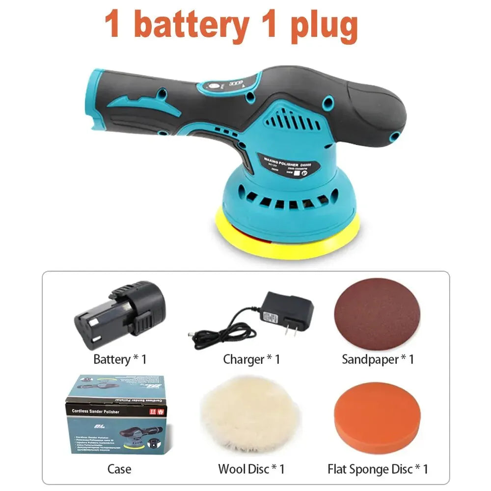 Polishing Machine For Car 12V Cordless Polisher 8 Gears 380W Automotive Electric Waxing Repairing Wireless Sander Polish