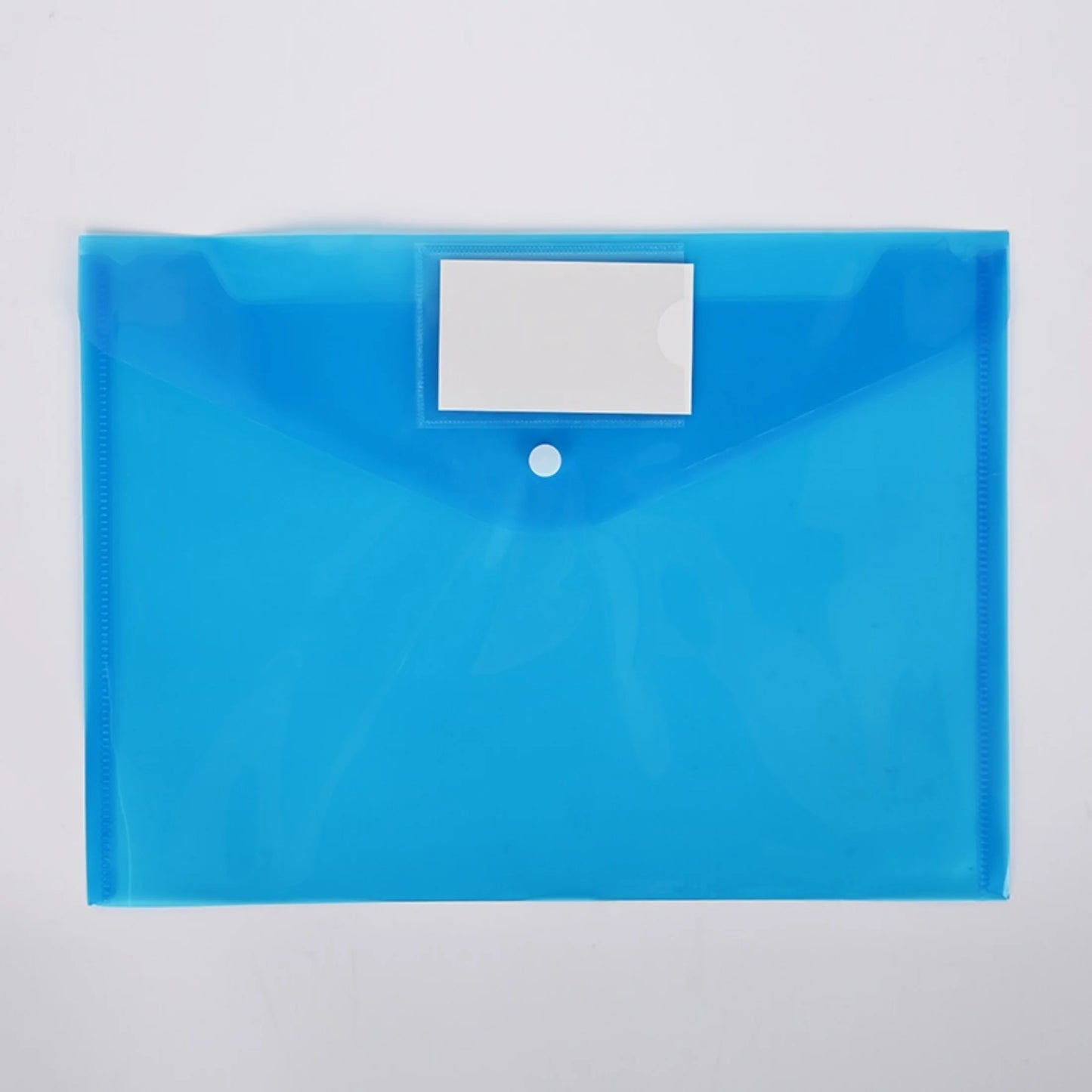 10pcs Hot selling A4 Button File Bag Color PP Plastic Archive Office Data Bag Bill Storage File Bag