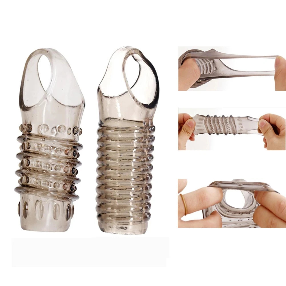 Cock Ring Reusable Silicon Delay Ejaculation Stronger Erection Penis Sex Toys For Couples Pleasure Orgasm Male Linen Nozzle Ring