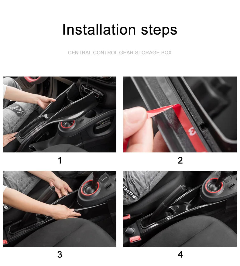 Car Central Control Storage Box Gear Stowing Tidying For Mercedes Smart 453 Fortwo Forfour Car Accessories Interior Modification