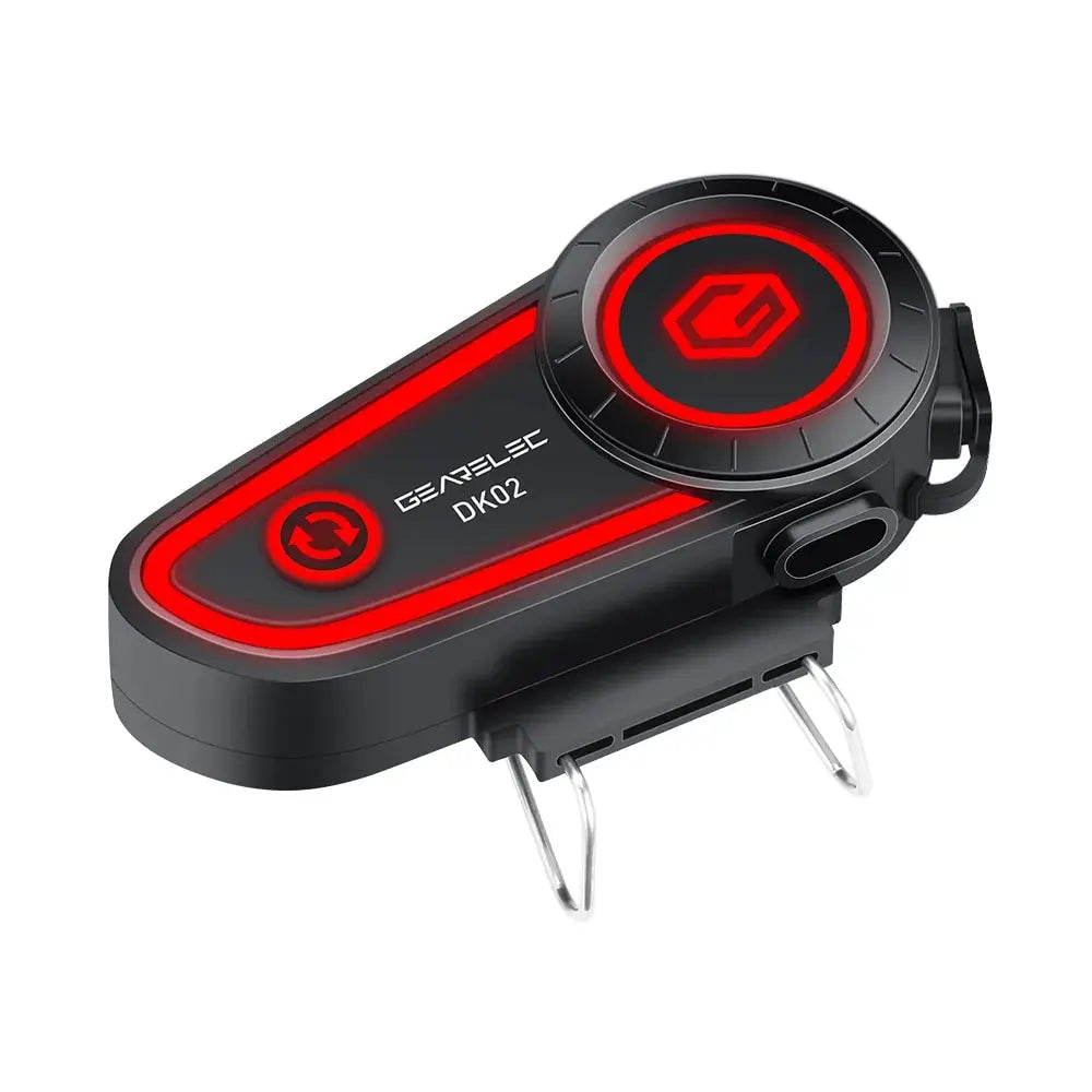GEARELEC DK02 Motorcycle Helmet Headset Stereo Bluetooth Hands Free Call IPX7 Waterproof 2800mAh With Tri-Color Ambient Light