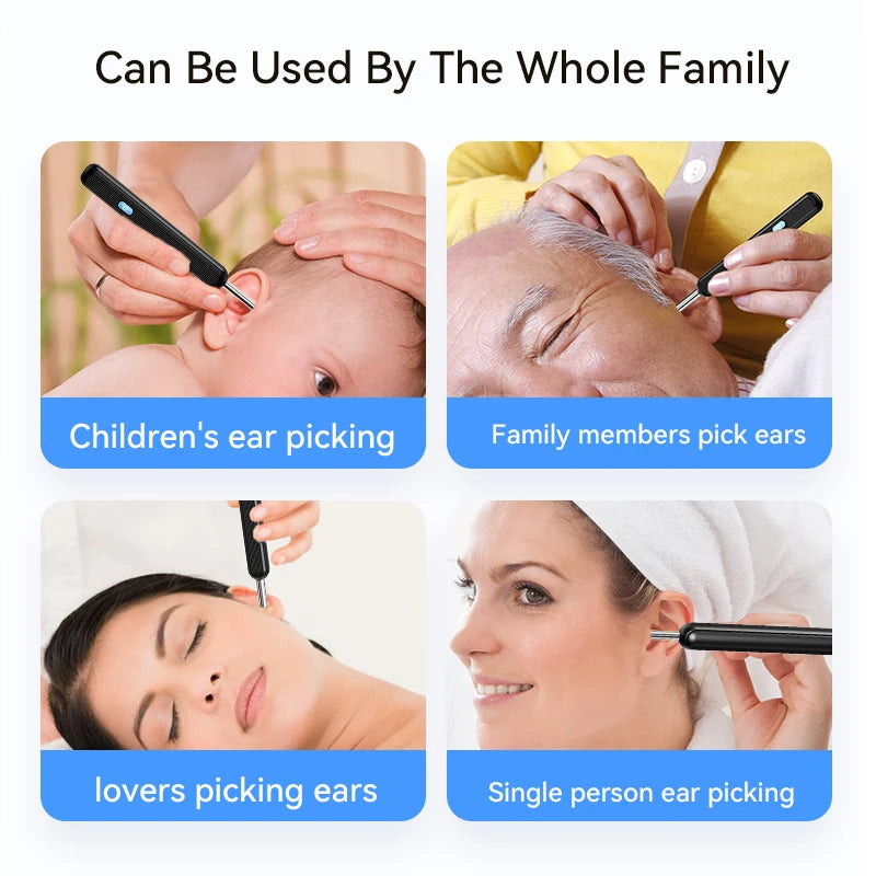Wireless Ear Wax Cleaner with Camera Safe Earwax Removal Endoscope with Camera Luminous Ear Cleaner Ear Cleaning Tools Ear Care