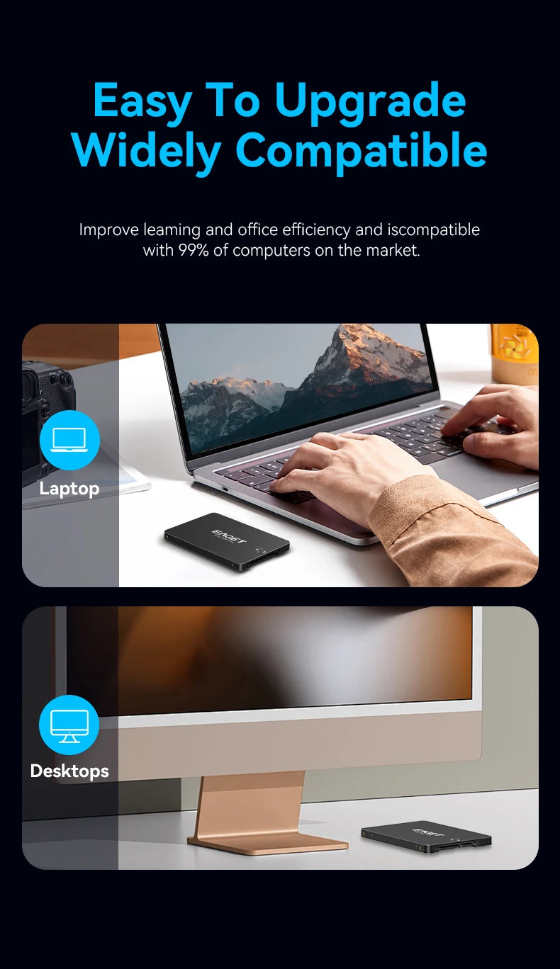 Eaget SSD 120GB SATAIII SSD 240GB 480GB 2.5 Hard Drive HD SATA Disk Internal Hard Drive High Quality Solid State Hard Drive