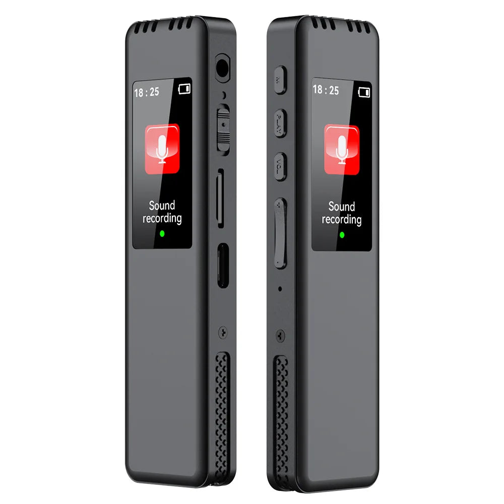 128GB Digital Sound Activated Voice Recorder Pen 0G-64GB Card Dictaphone Audio Recorder 1536KBPS Recording Interviews MP3 Player