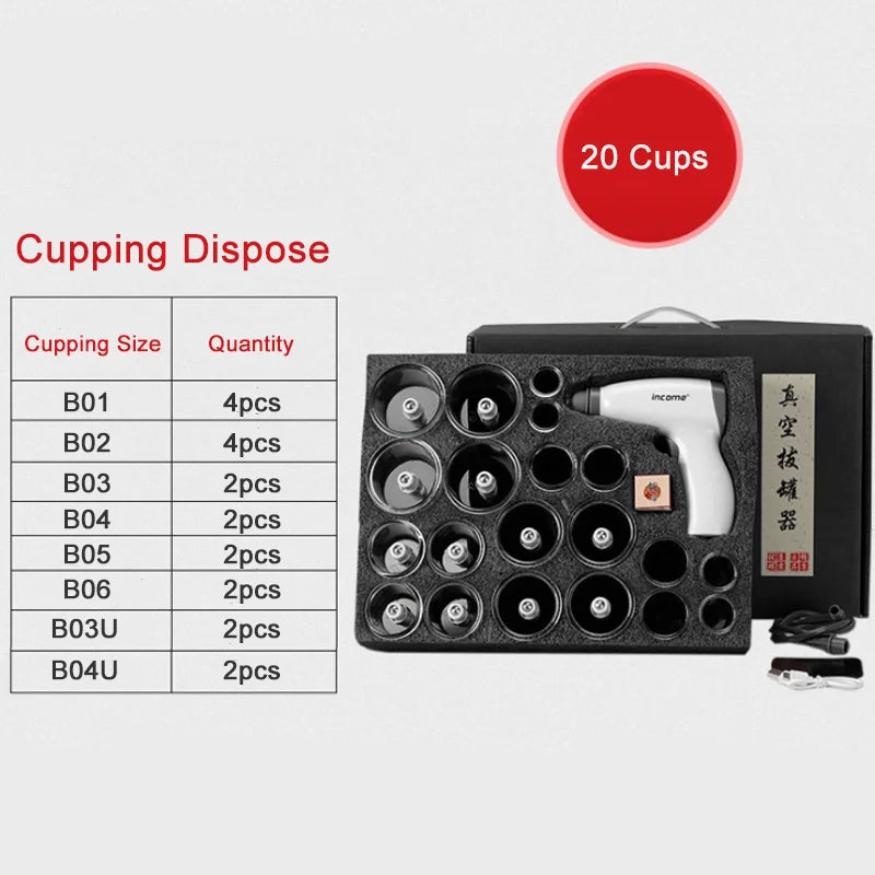 Chinese Medicine Suction Cups Anti Cellulite Electric Bank Vacuum Hijama Cupping Glasses Therapy Physiotherapy Massage Body Jars