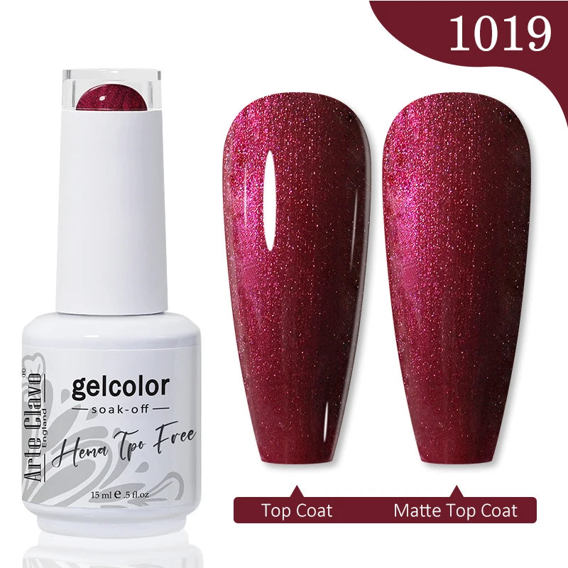Arte Clavo HEMA TPO FREE Gel Nail Polish Jelly 15ml LED Nail Gel Hybrid Varnish Matt Top Base Coat Nail Art Gellak Primer