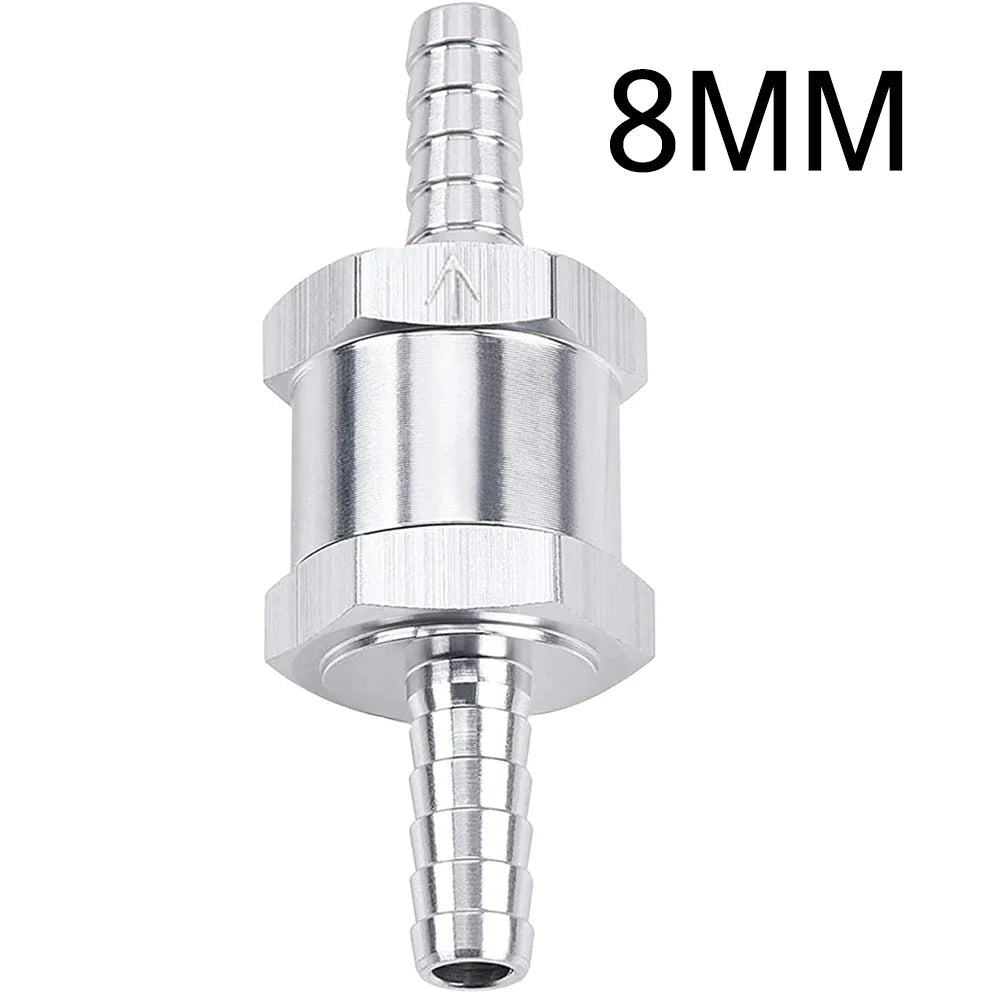 6 8 10 12 14 16mm One-way Non-return Check Valve Fuel Water Gas Air Vacuum Aluminum Alloy Petrol Diesel Water Fuel Line Way