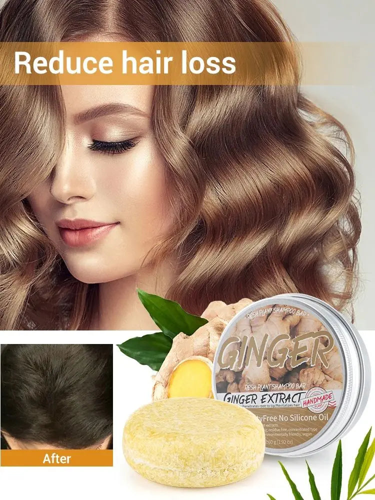 Natural Ginger Soap Shampoo Olive Oil Hair Shampoo Pure Plant Hair Shampoos Promotes Hair Growth Reduces Hair Loss Hair Care