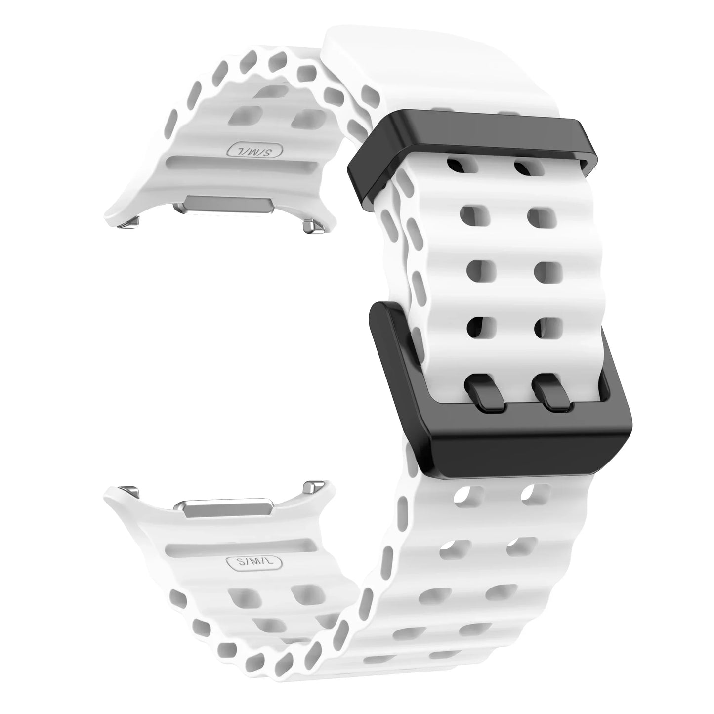 NEW Marine Silicone Strap for Samsung Watch Ultra 47mm Bracelet No Gaps Sport Two-tone Band for Galaxy 7 Ultra Watchband Straps
