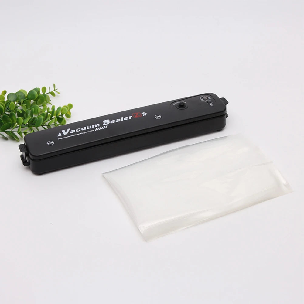 220V/110V Vacuum Sealer Packaging Machine with Free 10pcs Vacuum Bags Household Black Food Vacuum Sealer