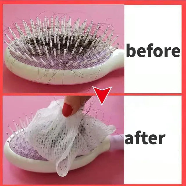50Pcs Air Cushion Comb Cleaning Net Cover Hair Brush Comb Airbag Pet Combs Net Paper Brush Cleaning Pad Comb Protection Net