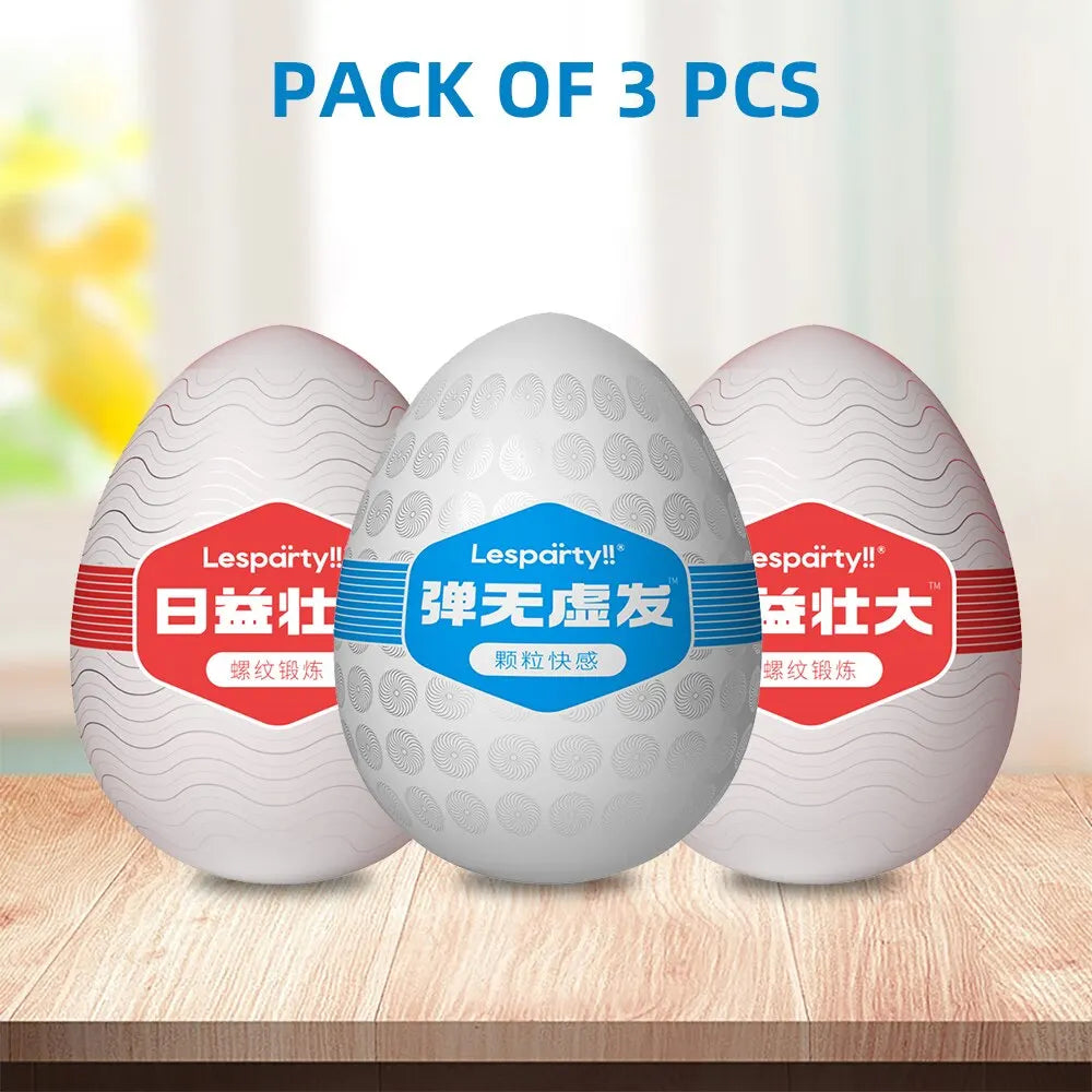 Realistic Masturbator Egg for Men Pocket Pussy 3D Textured Vagina Adult Sex Toys Blowjob Male Masturbation Stroker Penis Sleeve