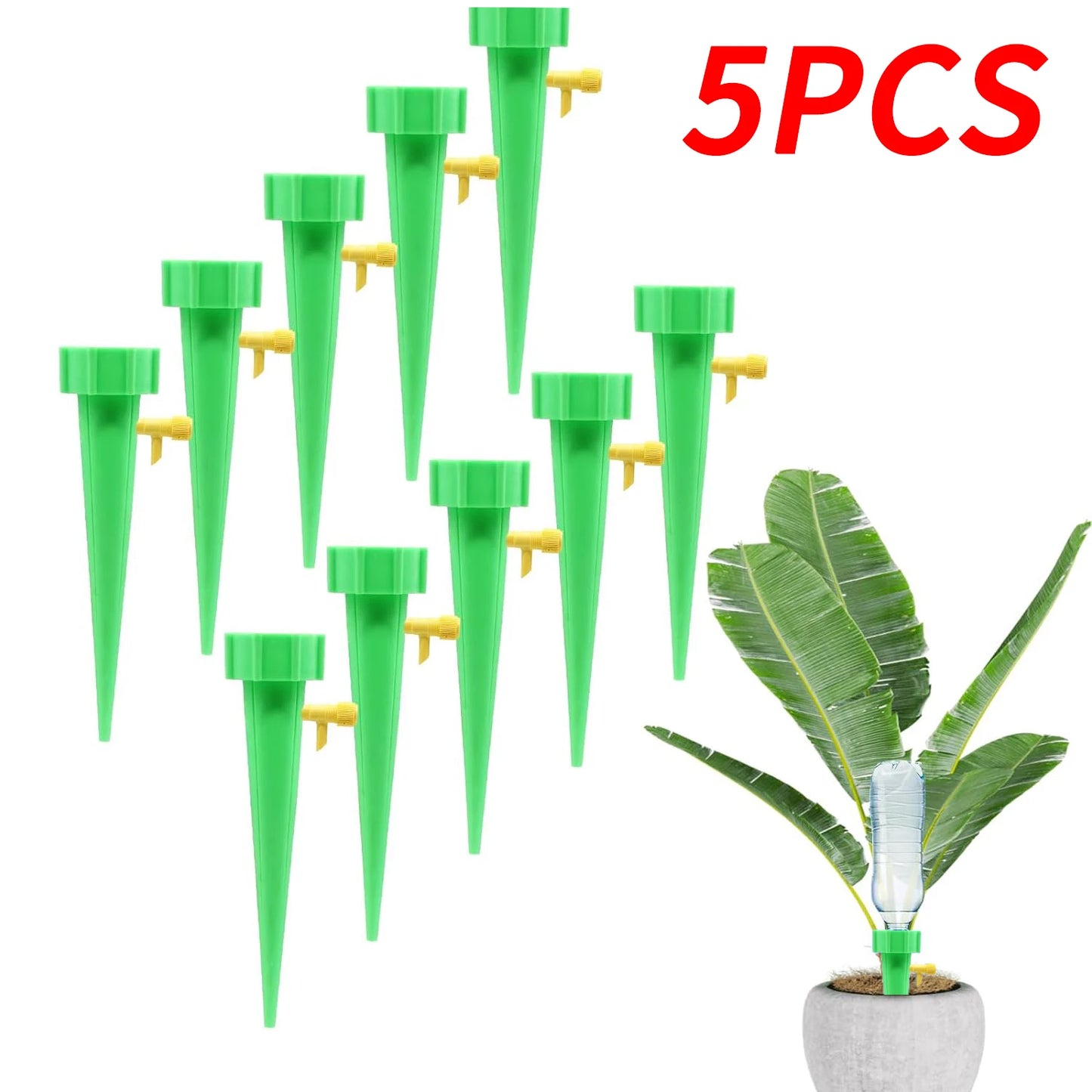 10Pcs/5pcs Self-Watering Kits Automatic Waterers Drip Irrigation Indoor Plant Watering Device Plant Garden Gadgets Creative