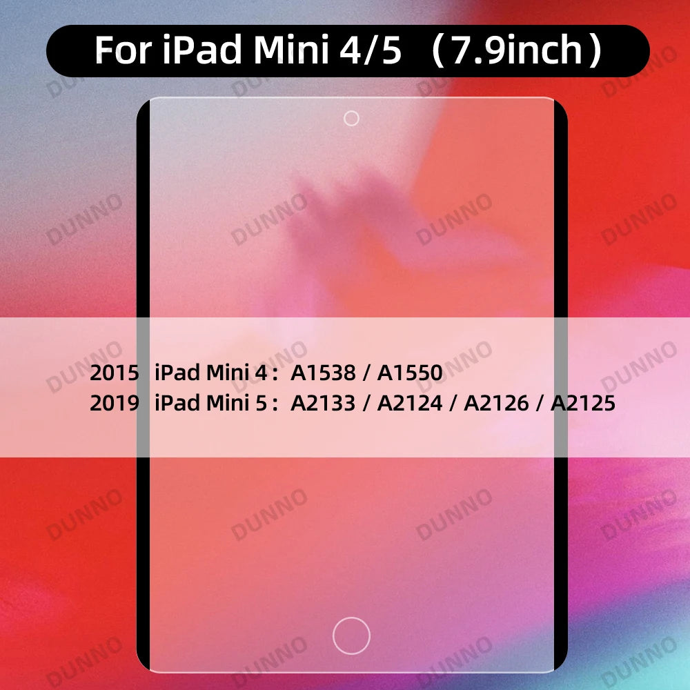 Paper Feel Screen Protector Film for iPad Air 11in 2024 Pro 11/12.9 Air 4 5 10/9/8/7th Generation Removable Magnetic Attraction