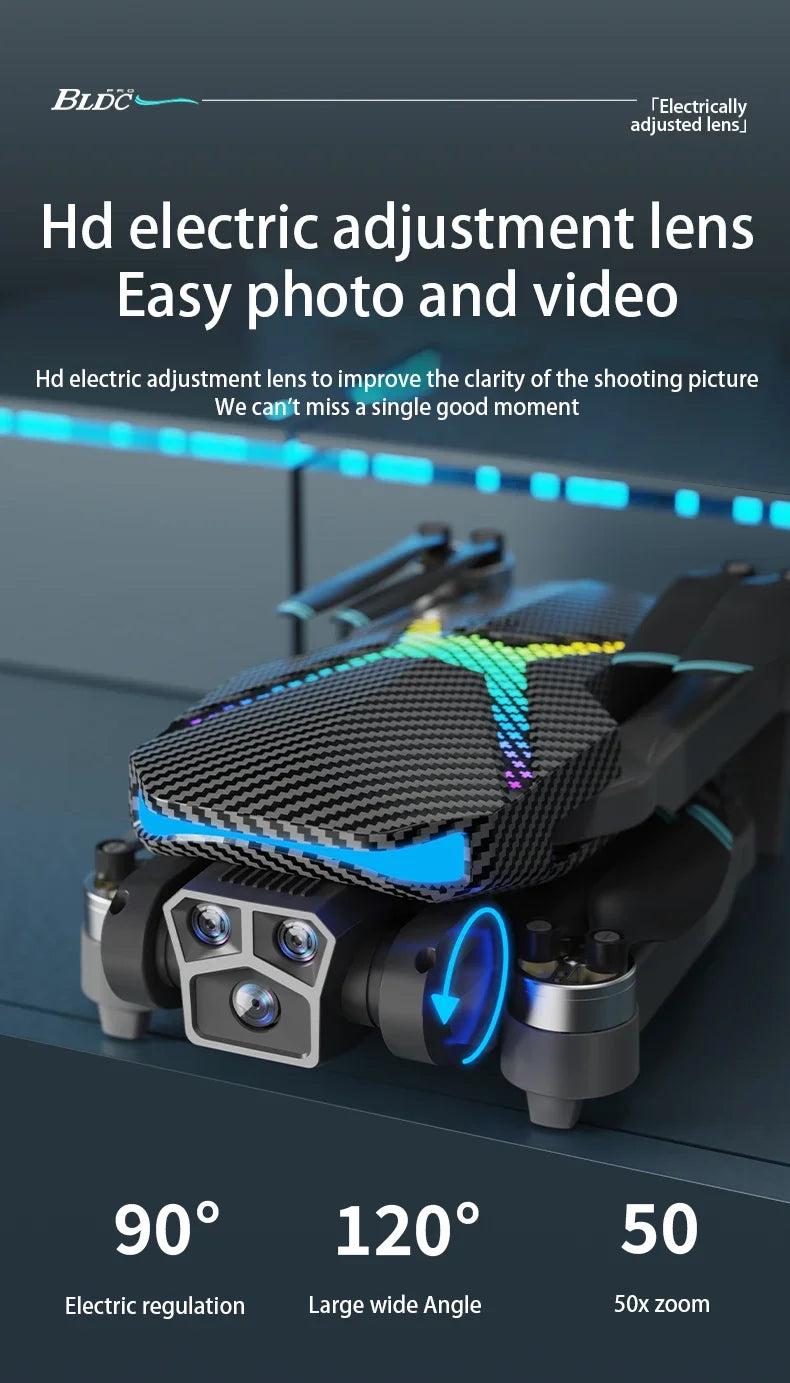 Hot Drone AE7 Pro Brushless Professional 8K HD Camera WIFI FPV Obstacle Avoidance Optical Flow RC Foldable Quadcopter Toys