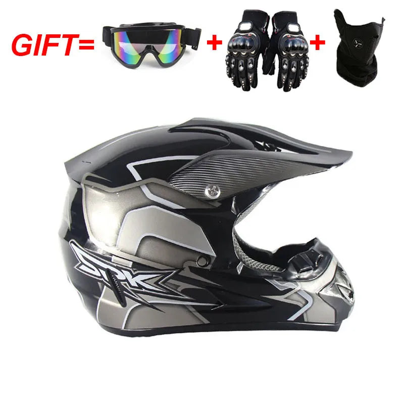 Adult Motocross Dirt Bike Helmet Dirtbike ATV Helmet Unisex Adult Men Women Adjustable Off-Road Motorcycle Helmet
