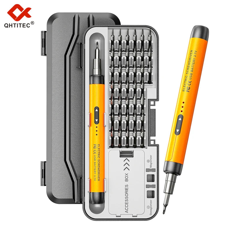46 in 1 Electric Precision Screwdriver Set Portable Screwdriver Set Power Tool Kit Magnetic Screw Kit for Watch Phone Repair
