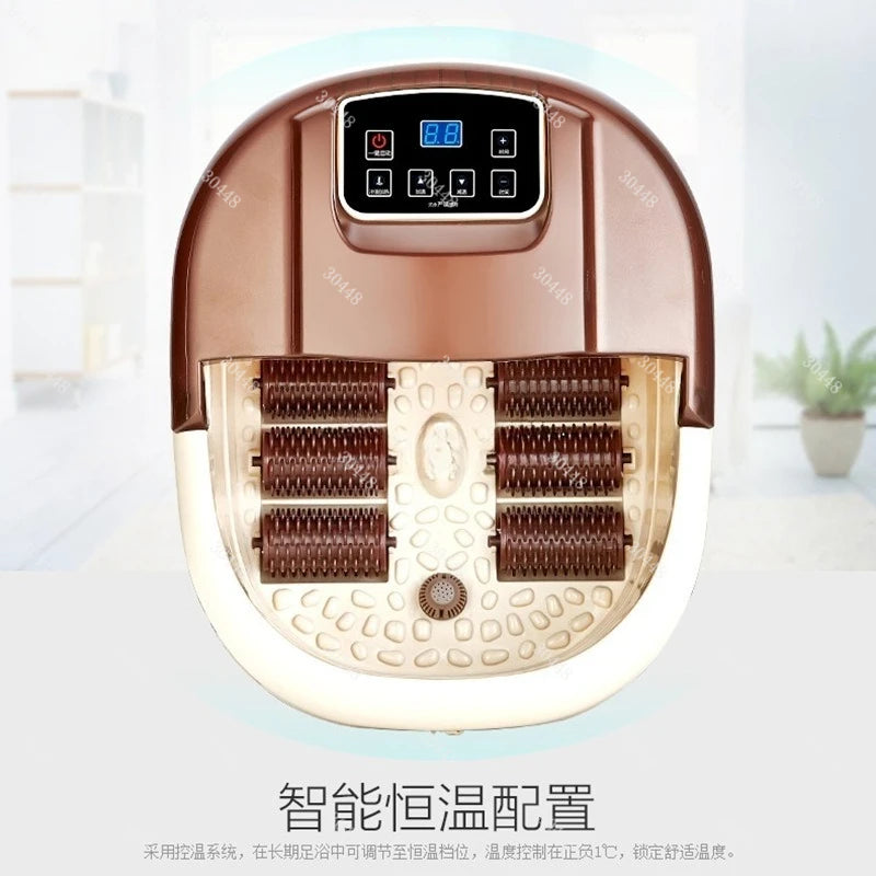 Electric Foot Spa Full-Automatic Massage Home Surfing Foot Bath Vibration Soaking Heater Foot Therapy Machine