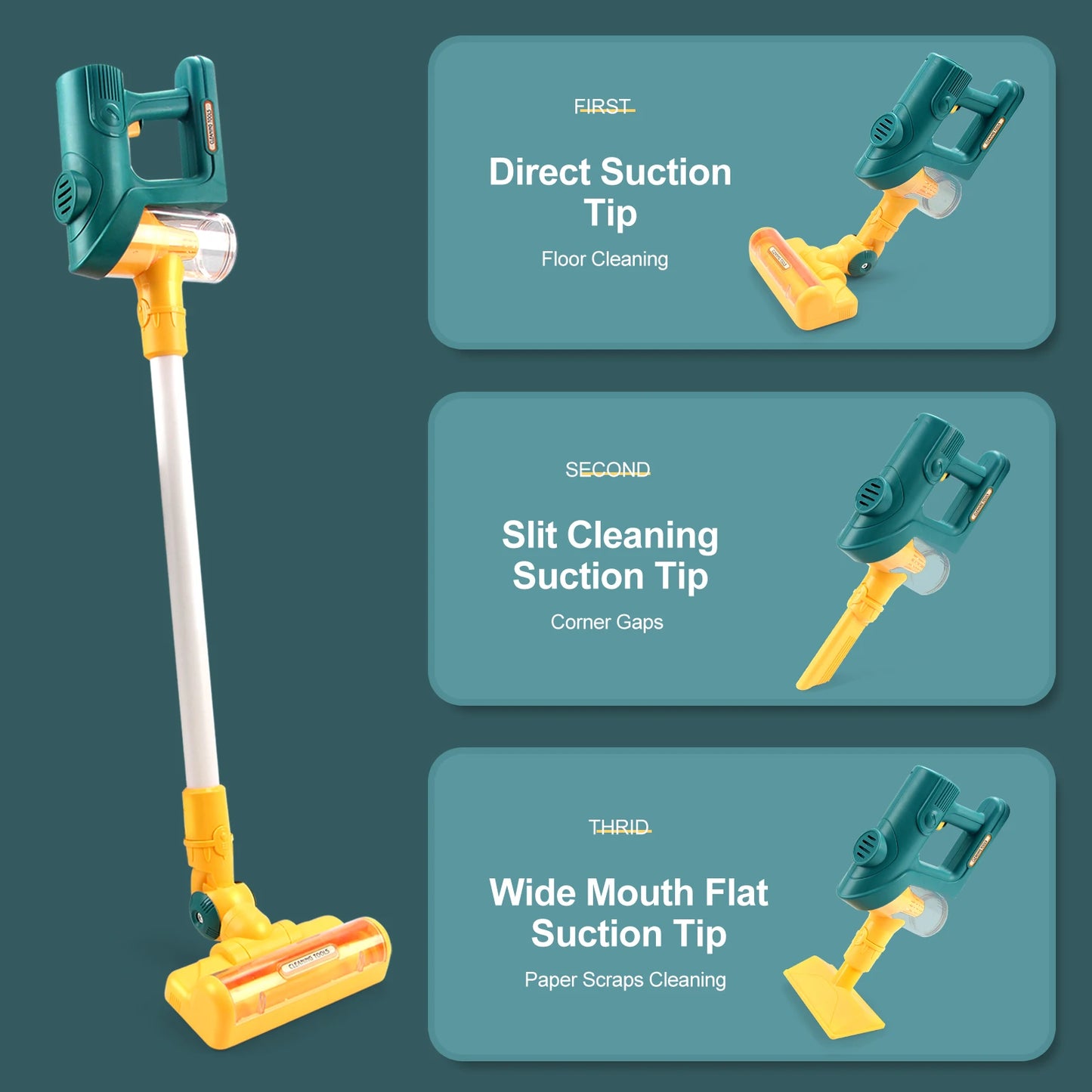 New Vacuum Cleaner for Kids - Electrical Toy Vacuum for Boys Girls Pretend Fun House Cleaning Toys for Children Hands-On Skills