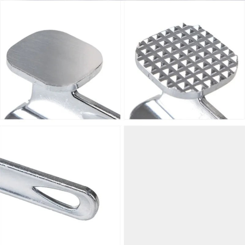 1pc Aluminum Alloy Meat Tenderizer Hammer - Stainless Steel Kitchen Tool with Diamond Pattern for Steak, Chicken, Pork & More |