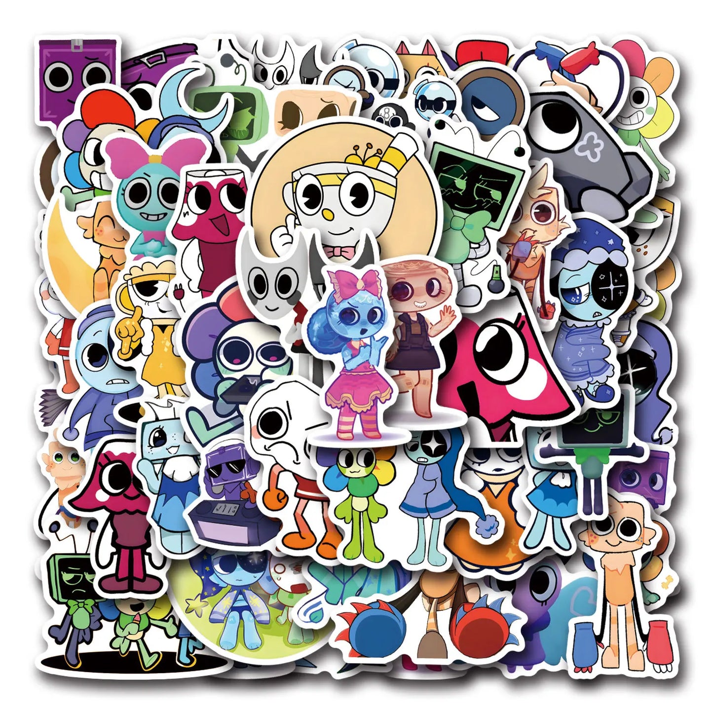 54Pcs Dandys World Stickers Dandy's World DIY Stickers Scrapbooking Phone Luggage Skateboard Waterproof Graffiti Decals