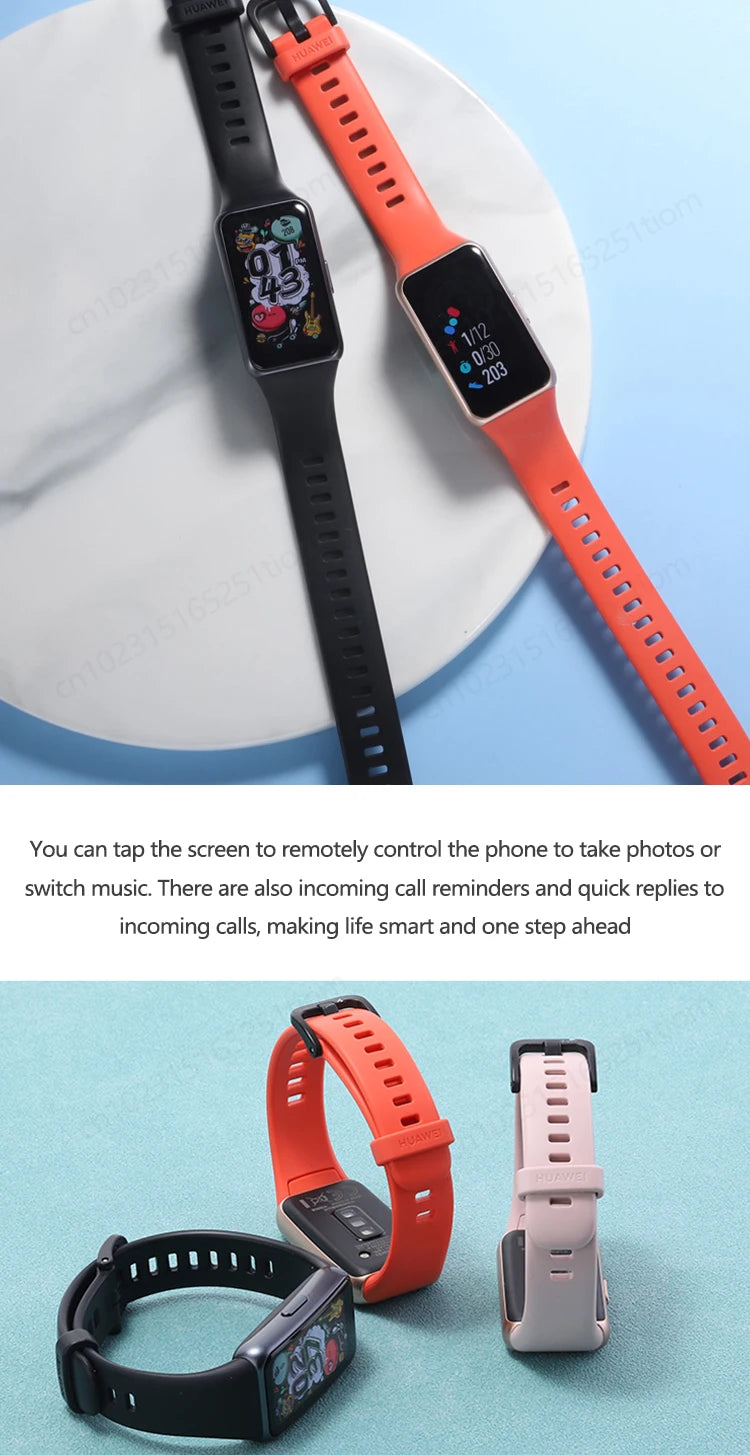 Original Huawei Band 6 Smart Band Blood Oxygen 1.47'' Screen Heart Rate Tracker Sleep Monitoring Smart Sports Bracelet