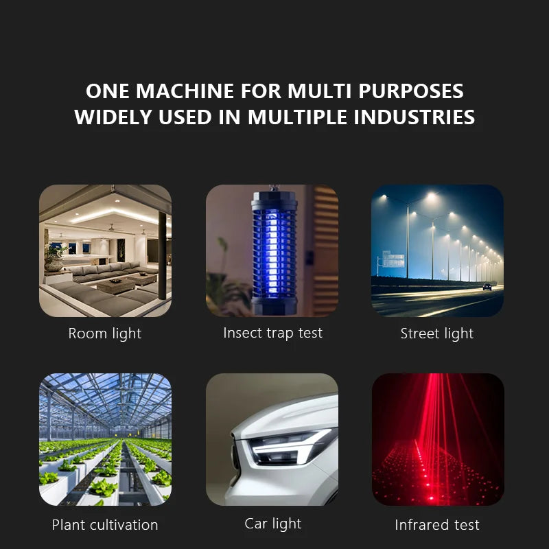 VIS NIR Spectrometer HPCS-330Pro 380-1000nm PPFD PAR CCT CRI Lux Spectrum Meter Flicker Tester