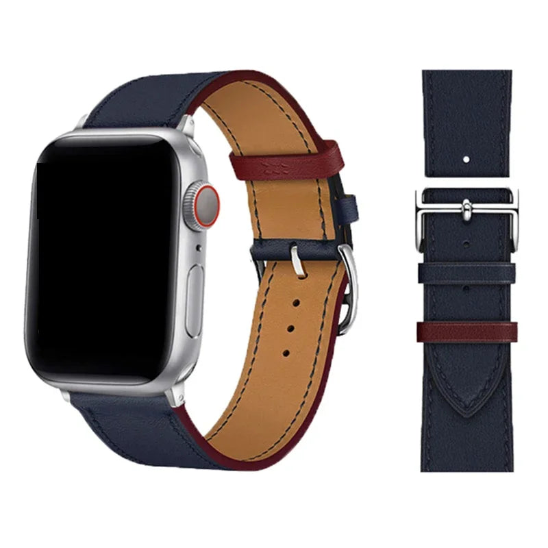 Leather Loop Band for Apple Watch Ultra 49mm 45mm 40mm Sport Strap Wristband Bracelet for IWatch Series 10 9 8 7 6 3se 42mm 46mm
