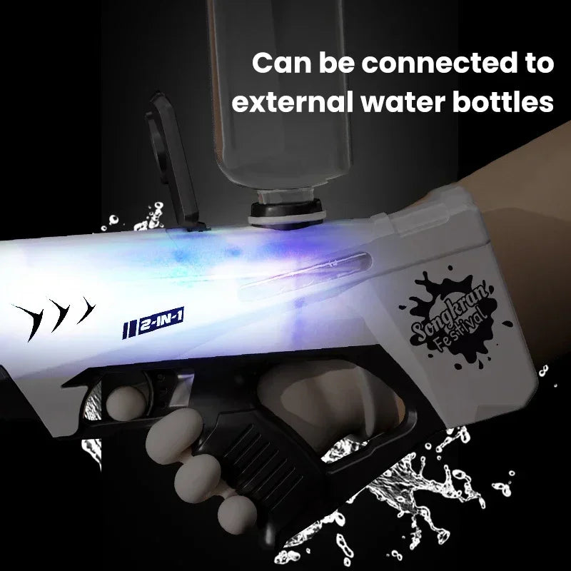 New Fully Automatic Continuous Firing Water Gun Summer Electric Toy Gun Laser Cool Large Capacity Water Shooting Water Gun Toy